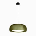 LEDS-C4 LED hanging light Gong, green, 4,000 K, Ø 61.2 cm, fabric