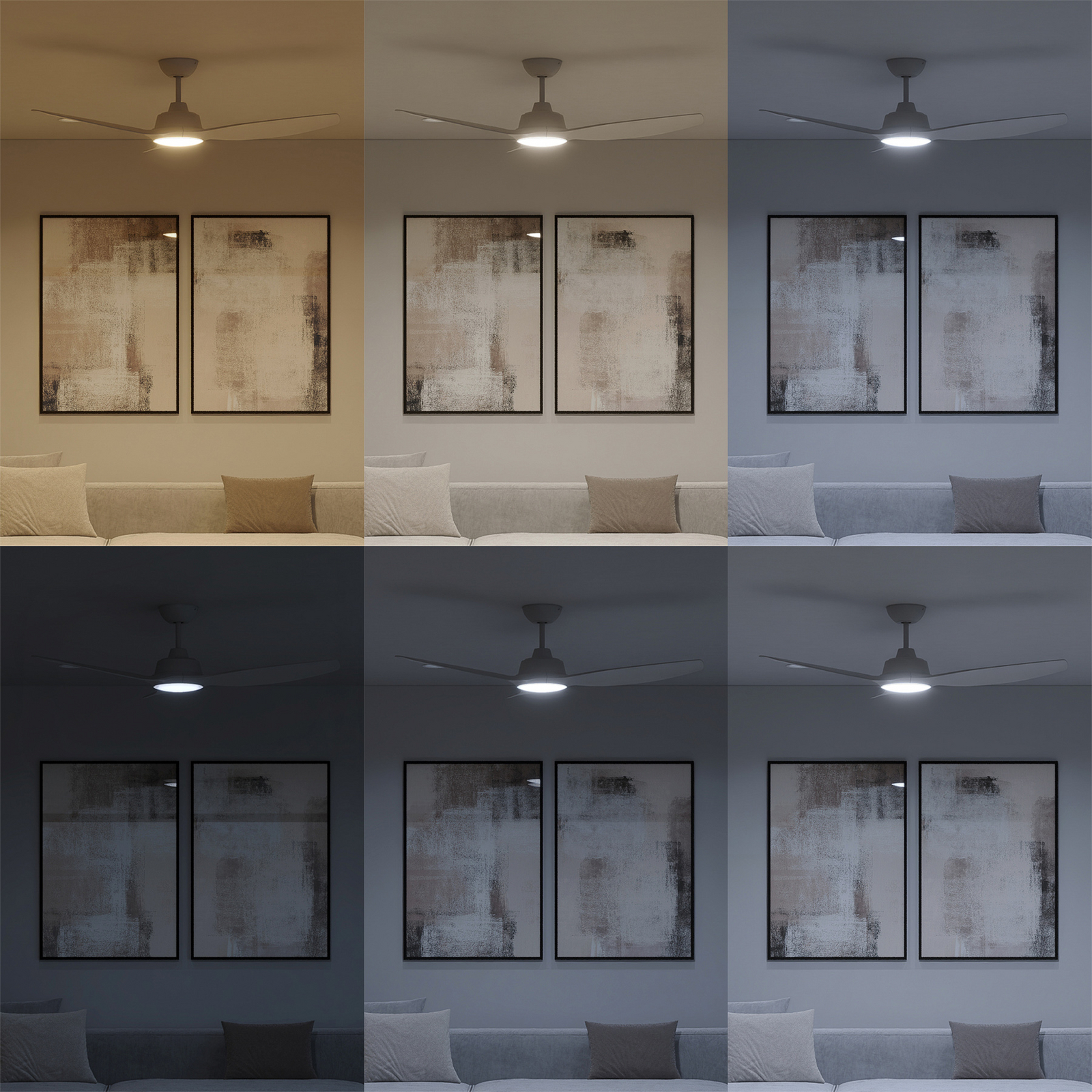 Wentylator sufitowy LED Philips Fixed, średnica 132 cm, biały, CCT
