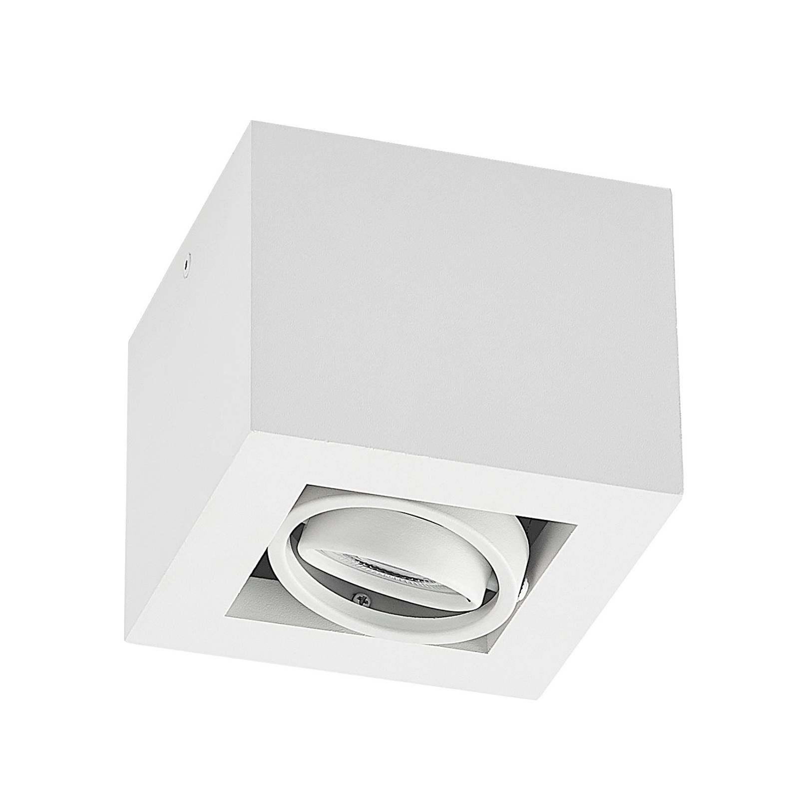 Arcchio Giyan surface-mounted light, 1-bulb, white, for Living / Dining Room, steel, GU10, 12 W, L: 13 cm, W: 13 cm, H: 10.5 cm