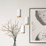 Propilei pendant light, white/black/brass/copper, plaster