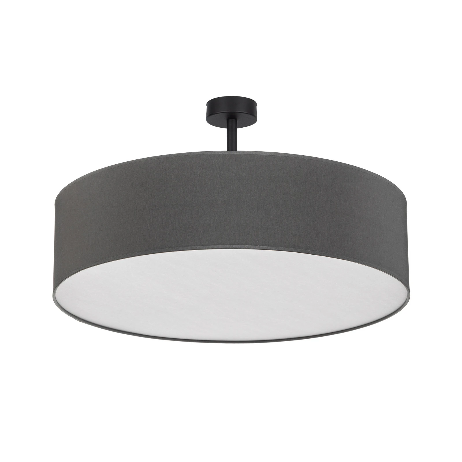 Plafondlamp Rondo met afstand, grijs Ø 60 cm