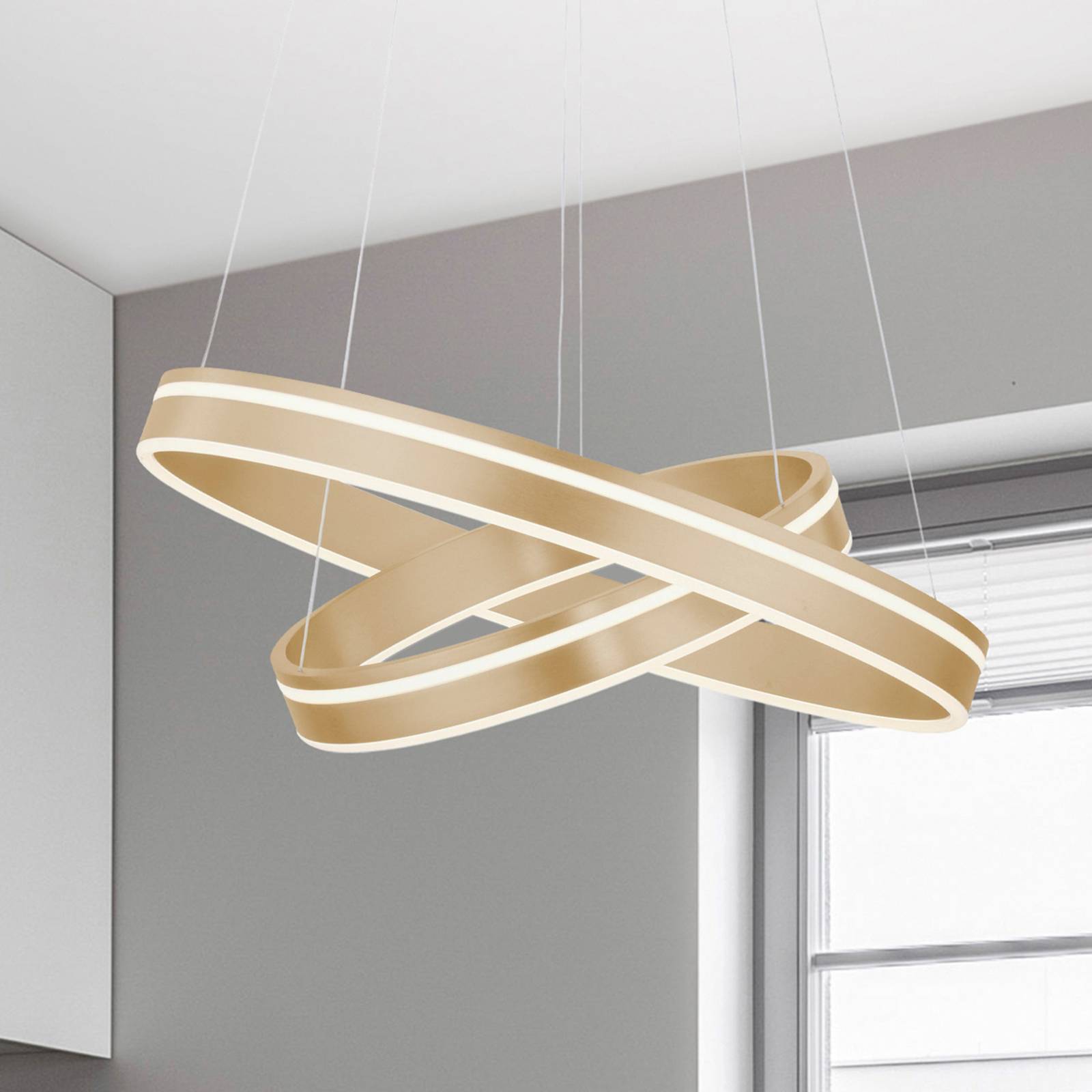 Q-Smart-Home Paul Neuhaus Q-VITO suspension LED 2 anneaux