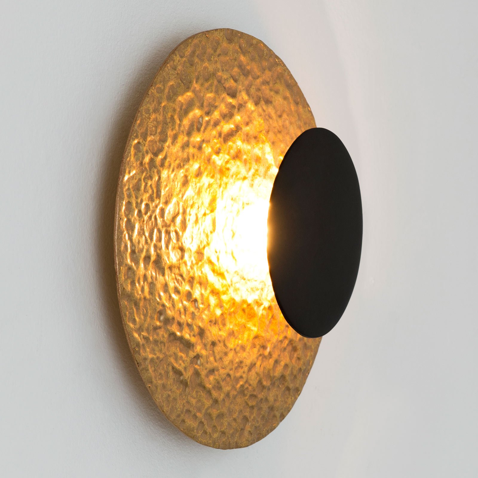 LED-Wandleuchte Infinity in Gold, Ø 26 cm