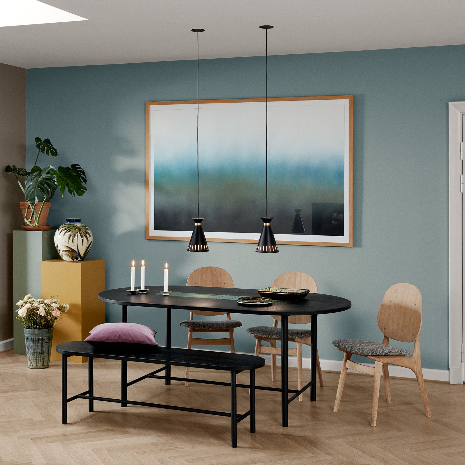 Cone pendant light, black, Ø 16 cm - Warm Nordic