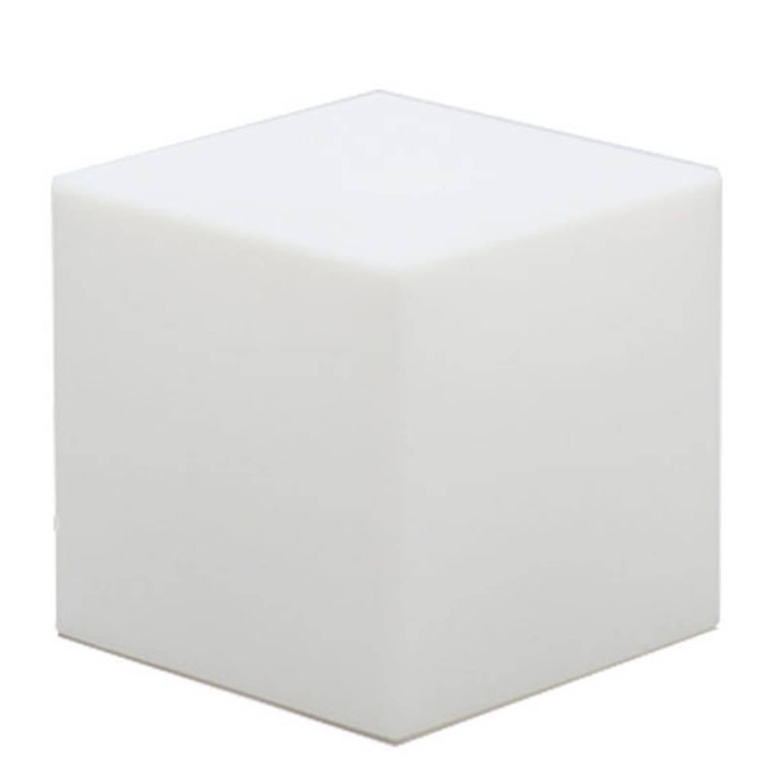 Newgarden-aurinkovalaisin Cuby, korkeus 32 cm - moderni solar-koristevalaisin - solarvalaisin - aurinkokennovalaisin valkoinen