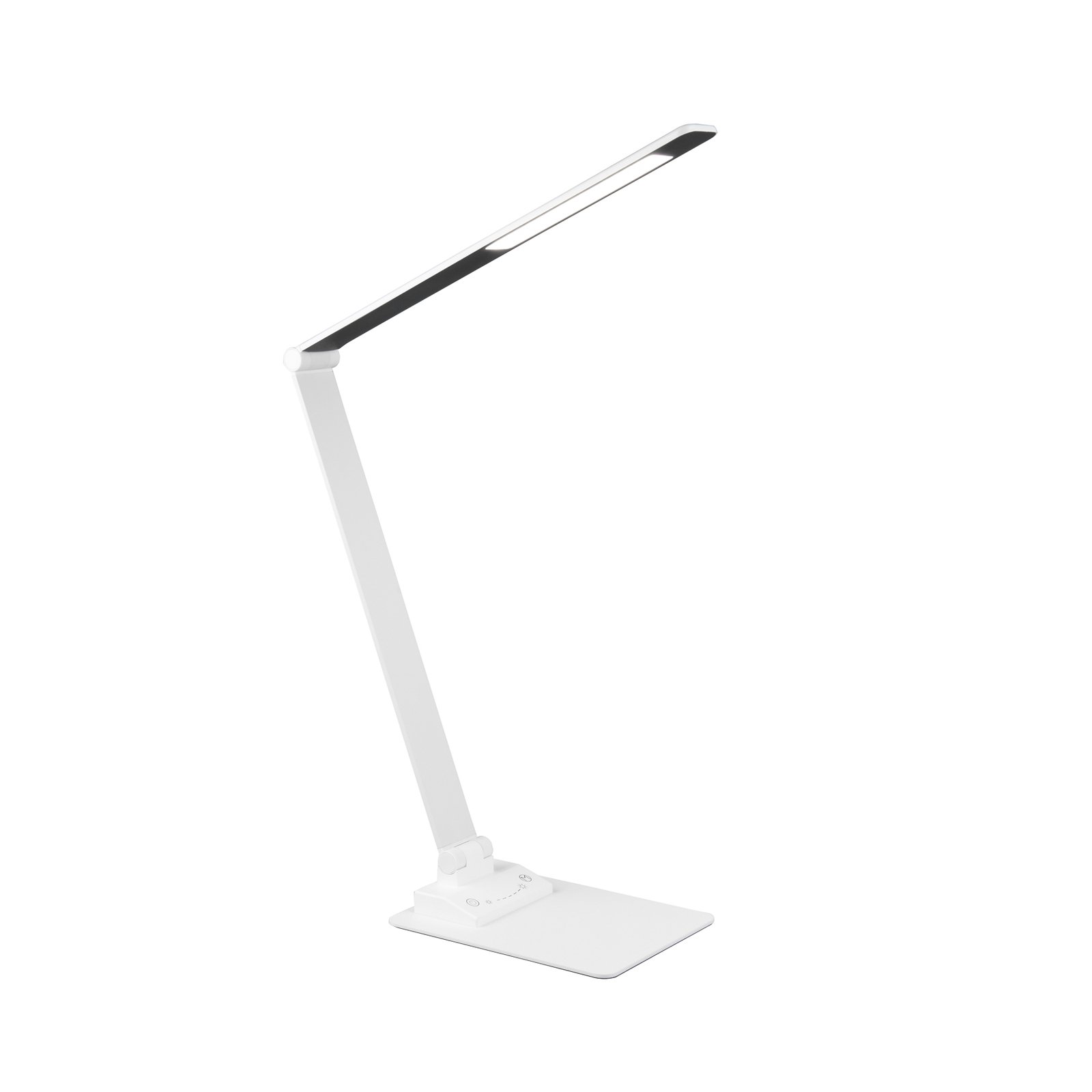 Stolná lampa Travis LED, biela, CCT, stmievateľná, dotyková, USB