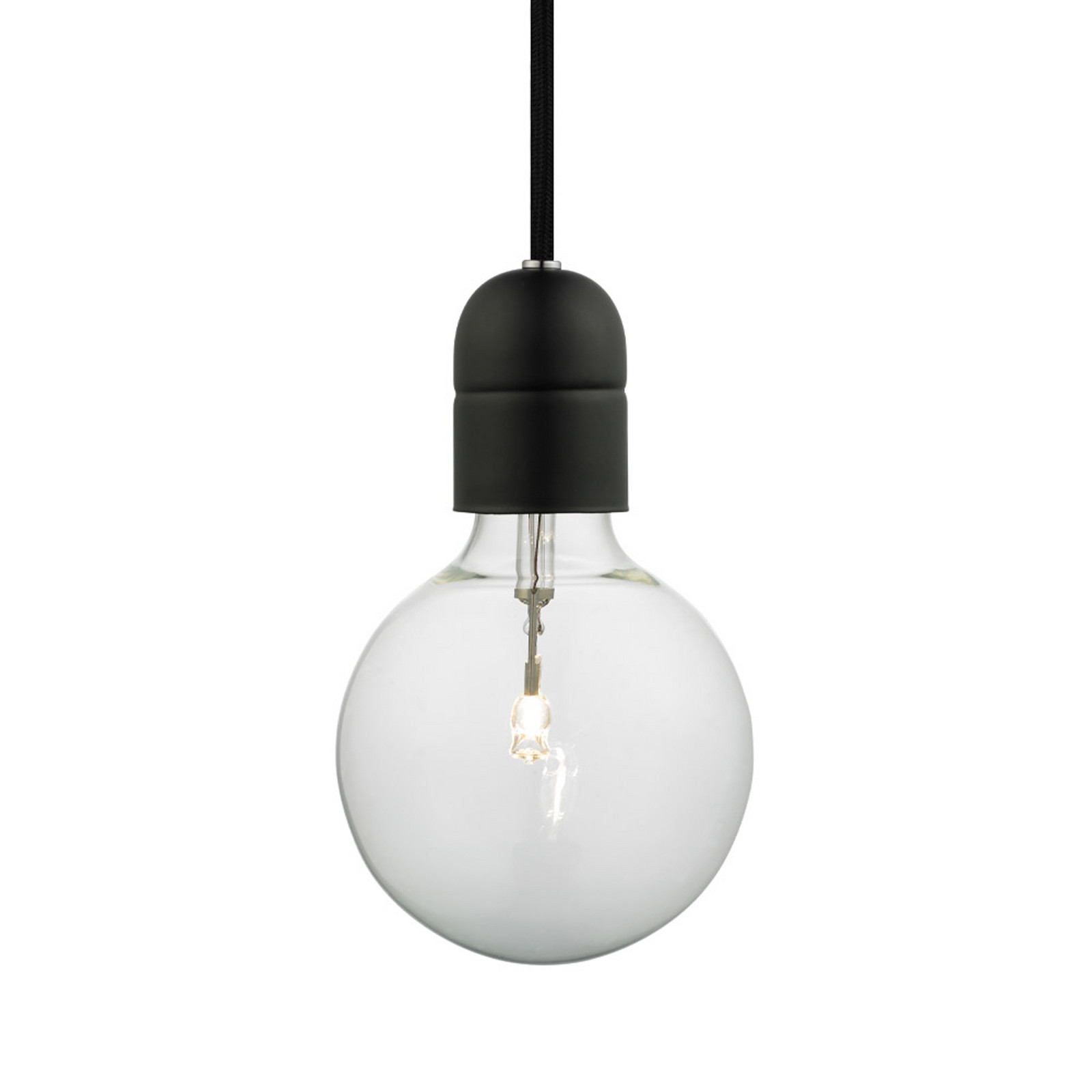 741465 Riippuvalo, musta, halkaisija 5 cm, E27-kanta, metallia – Halo Design - Yksilamppuinen