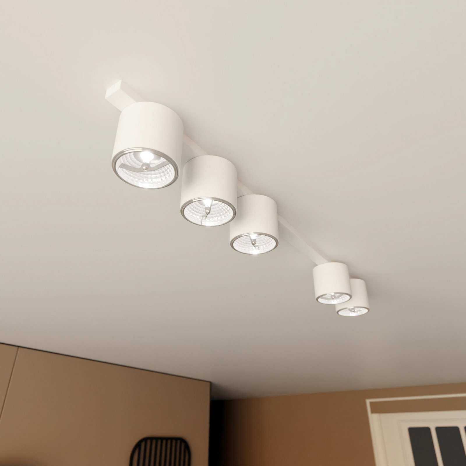 EMIBIG LIGHTING Plafonieră Nano albă 5 becuri metal - Camera de zi / sufragerie - Modern