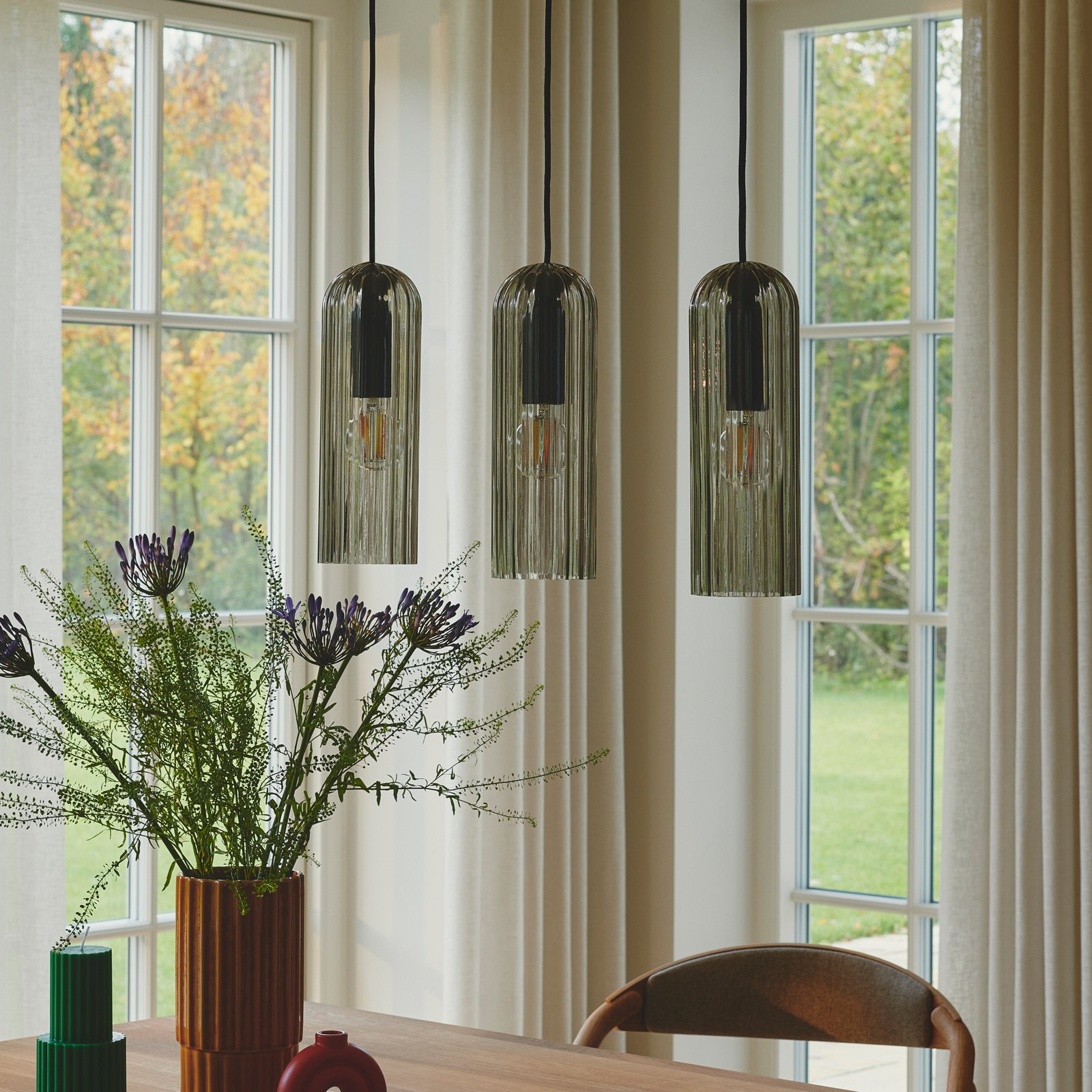 Miella 3 Pendelleuchte Rail Smoke - Nordlux