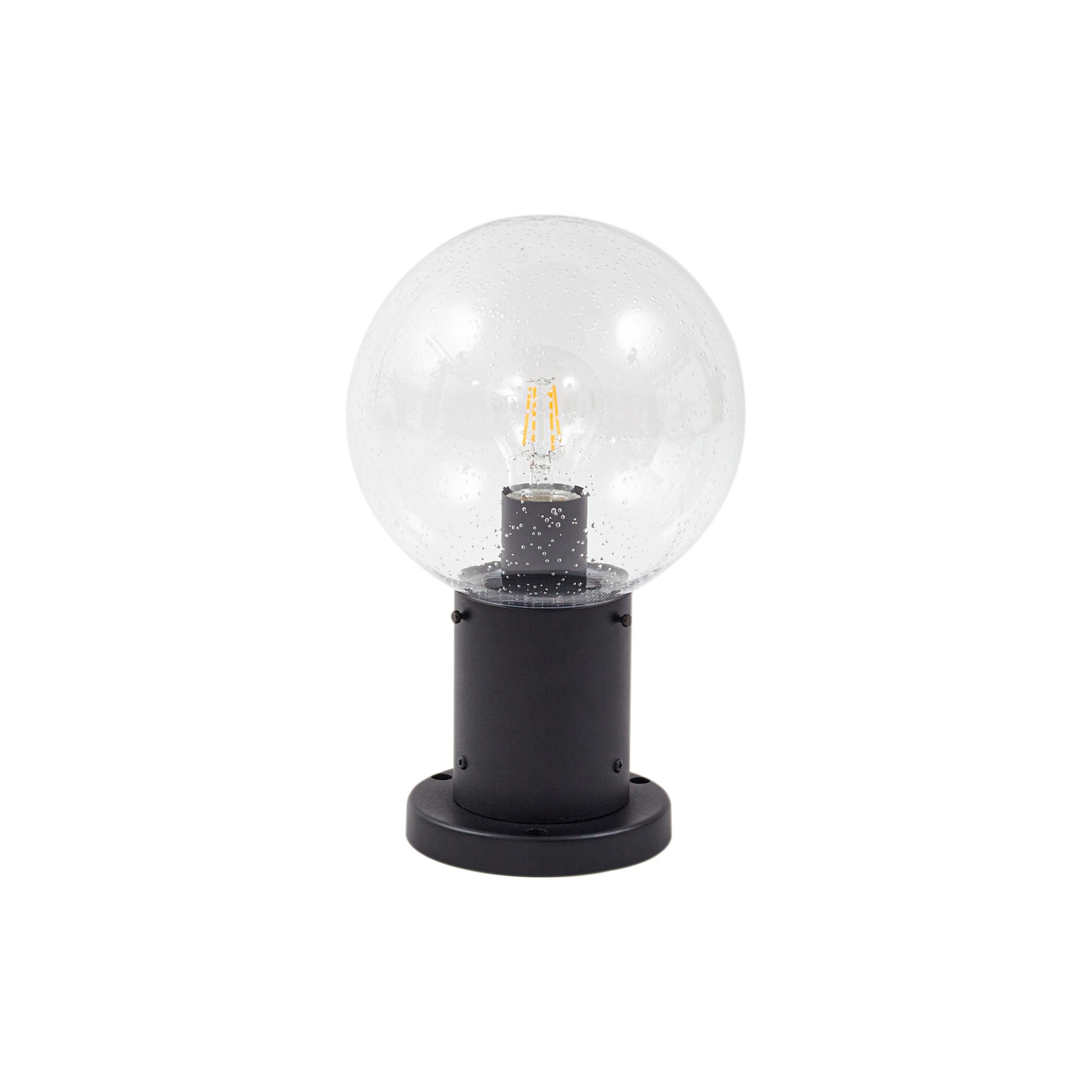 Lampă cu soclu Dangan, înălțime 32 cm, sticlă transparentă, metal - Lindby