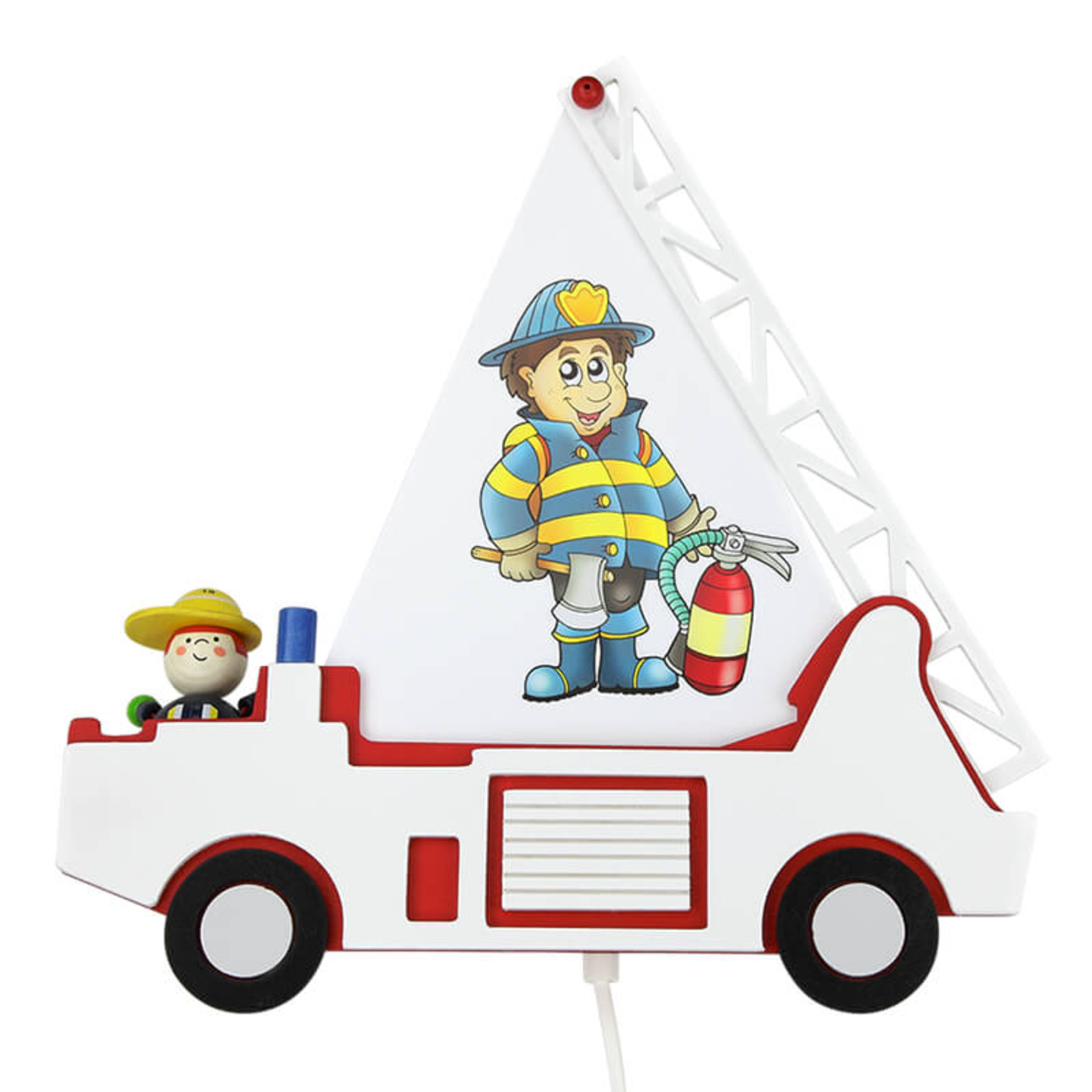 Dziecięca lampa ścienna Wóz strażacki Fred