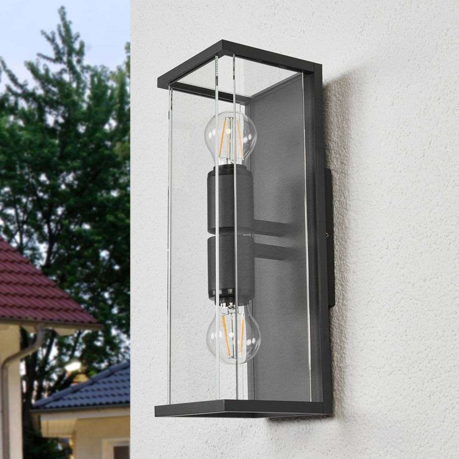 Annalea Up/Down Buiten Wandlamp IP54 Dark Grey - Lucande