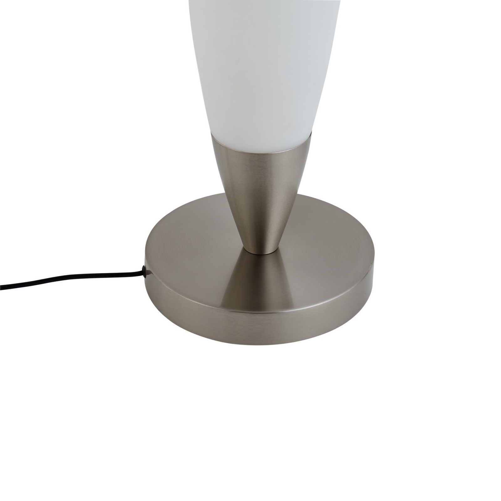 Lucande LED vloerlamp Tarell, wit/nikkel, hoogte 146cm