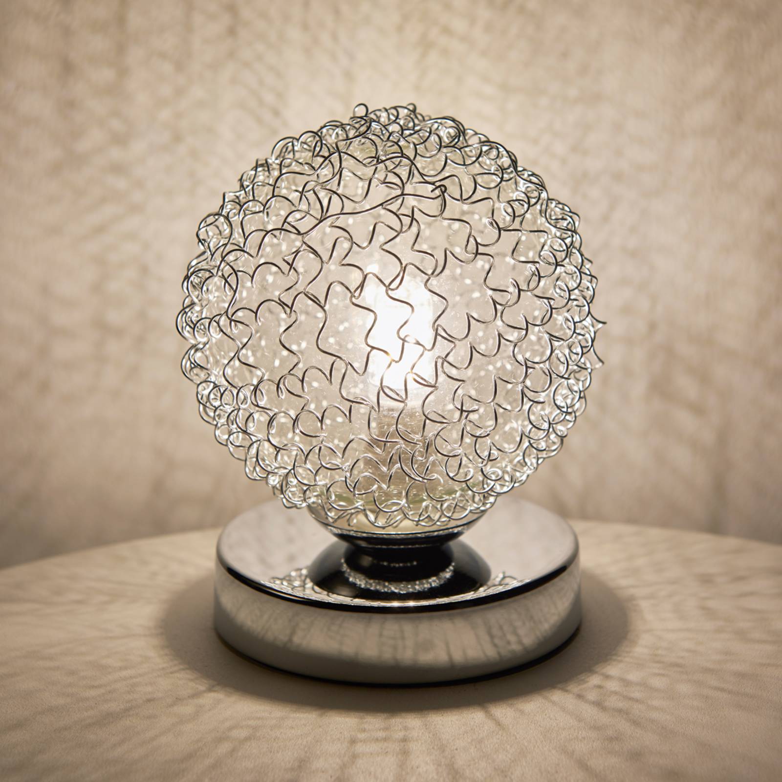 Lindby LED Table Lamp - Hallway - Globe Light - Modern - Silver