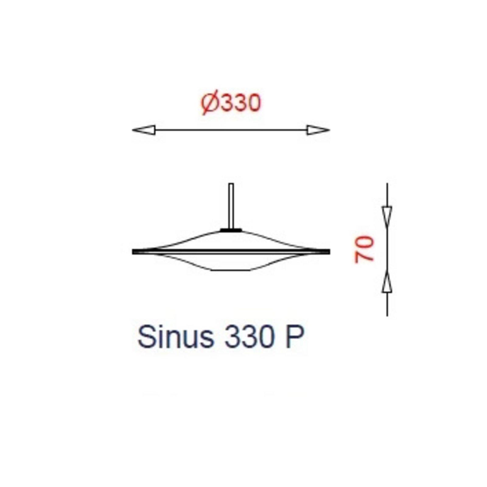 Sinus 330P LED Taklampa - Piet Hein