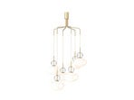 Rizzatto Cluster 6 Chandelier Satin Brass/Opal - Nuura