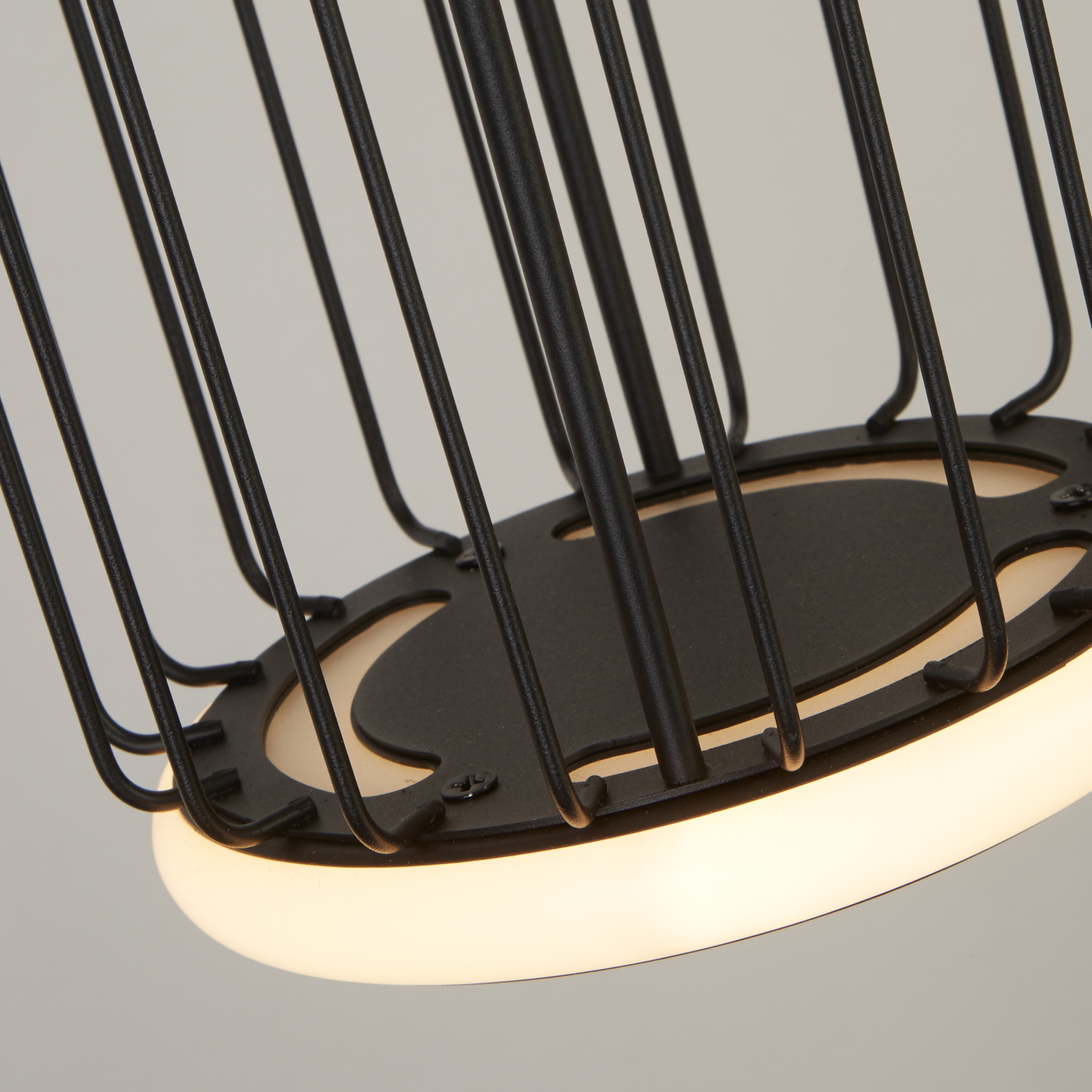 LED hanglamp Cage 3-lamps, zwart