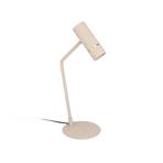 LED-bordlampe Caminia, høyde 48,5 cm, sandfarget, stål