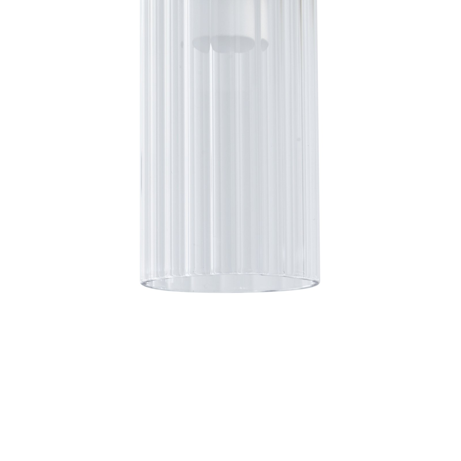 Lucande LED-Deckenleuchte Korvitha, 8-flammig, grau, Glas