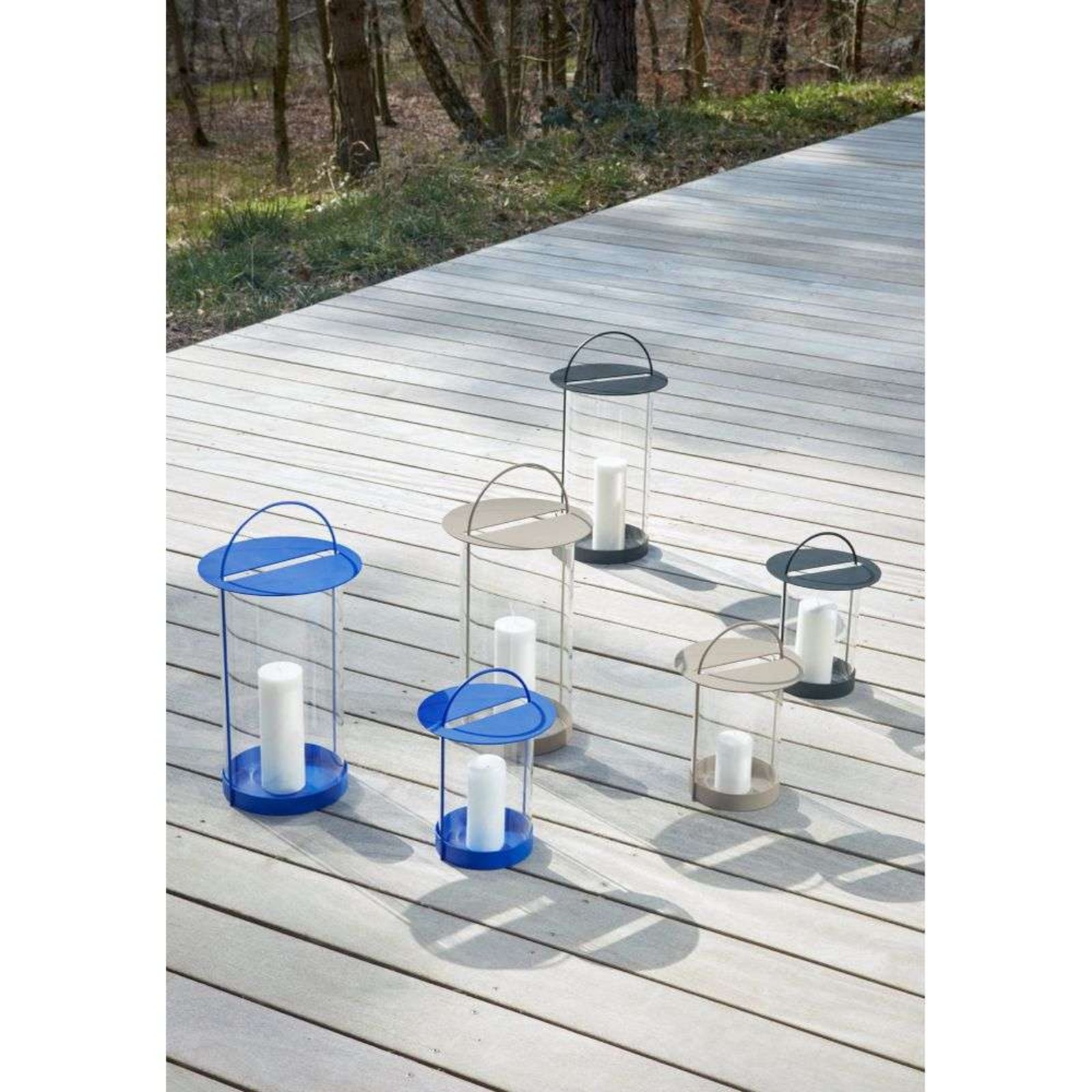 Maki Lantern Large Optic Blue - OYOY Living Design