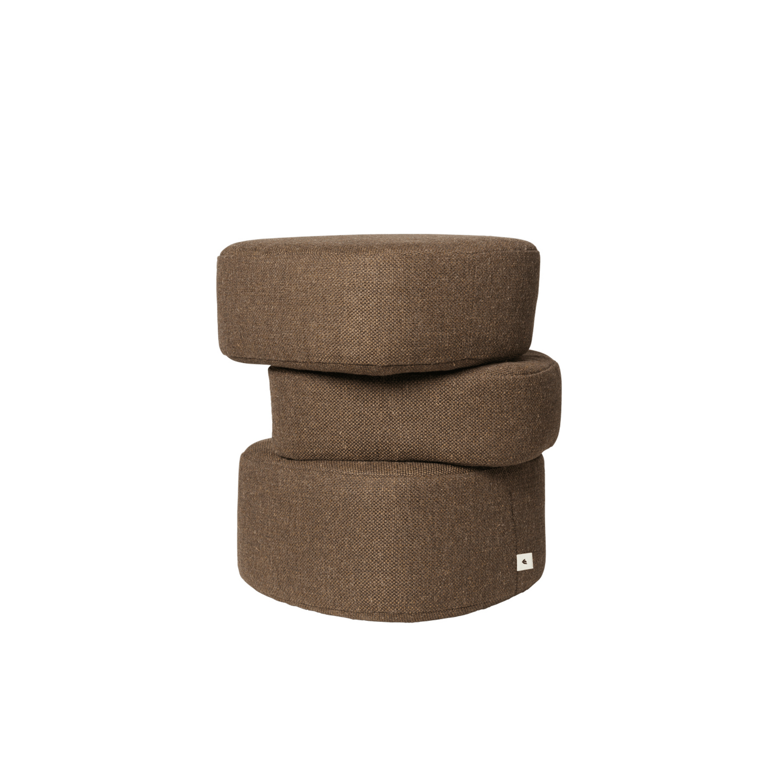 PLYO stool set, dark brown, fabric cover 46 cm - ferm LIVING