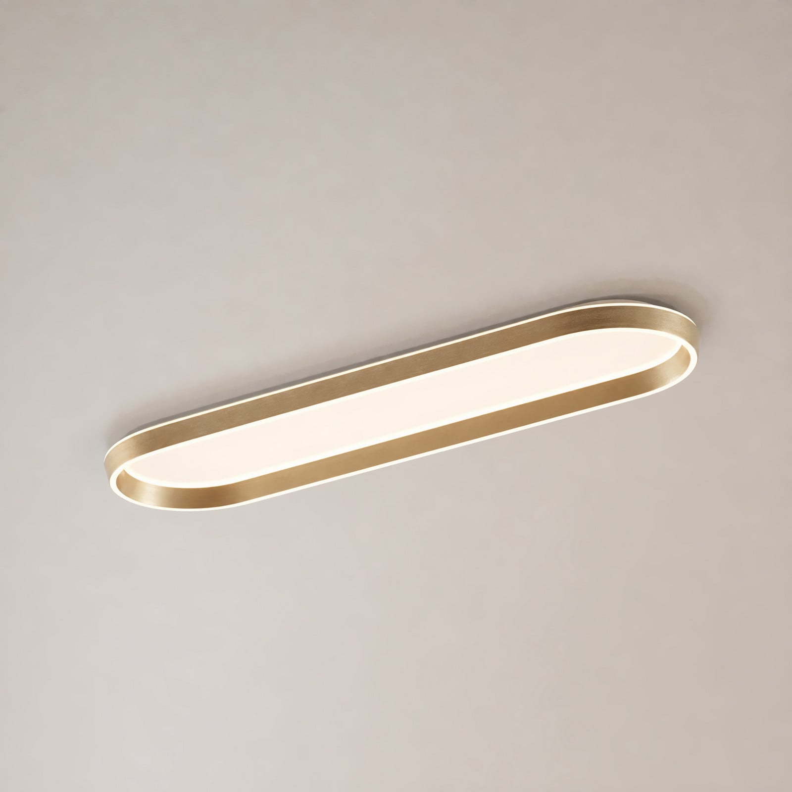 Rylan LED-taklampa, m&auml;ssing, 112 cm, CCT-dimbar &ndash; Lucande - Vardagsrum - Modern - Metall - Vinklad