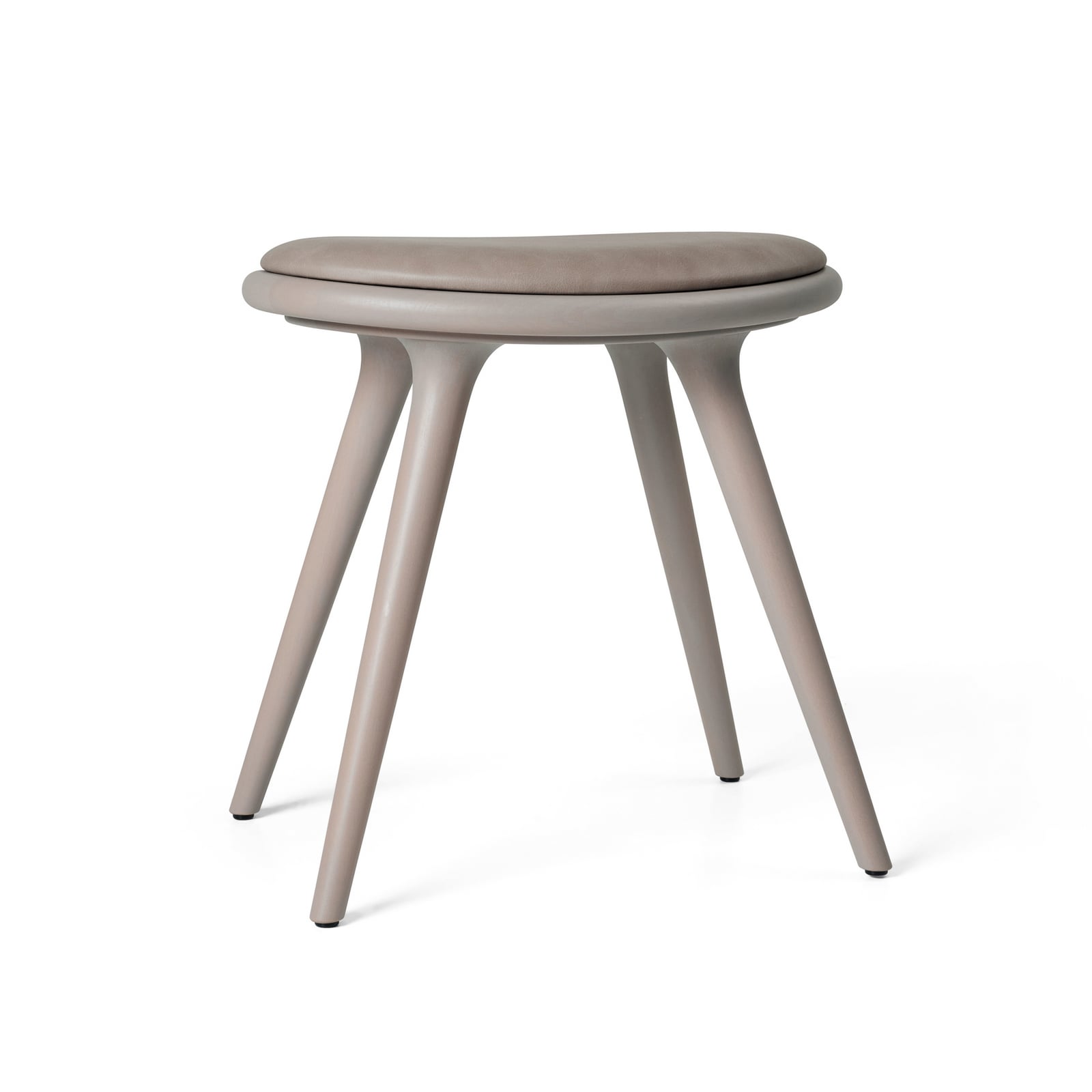 Chaise, grise, hêtre/cuir, hauteur 47 cm - Mater Chaise, grise, hêtre/cuir, hauteur 47 cm - Mater