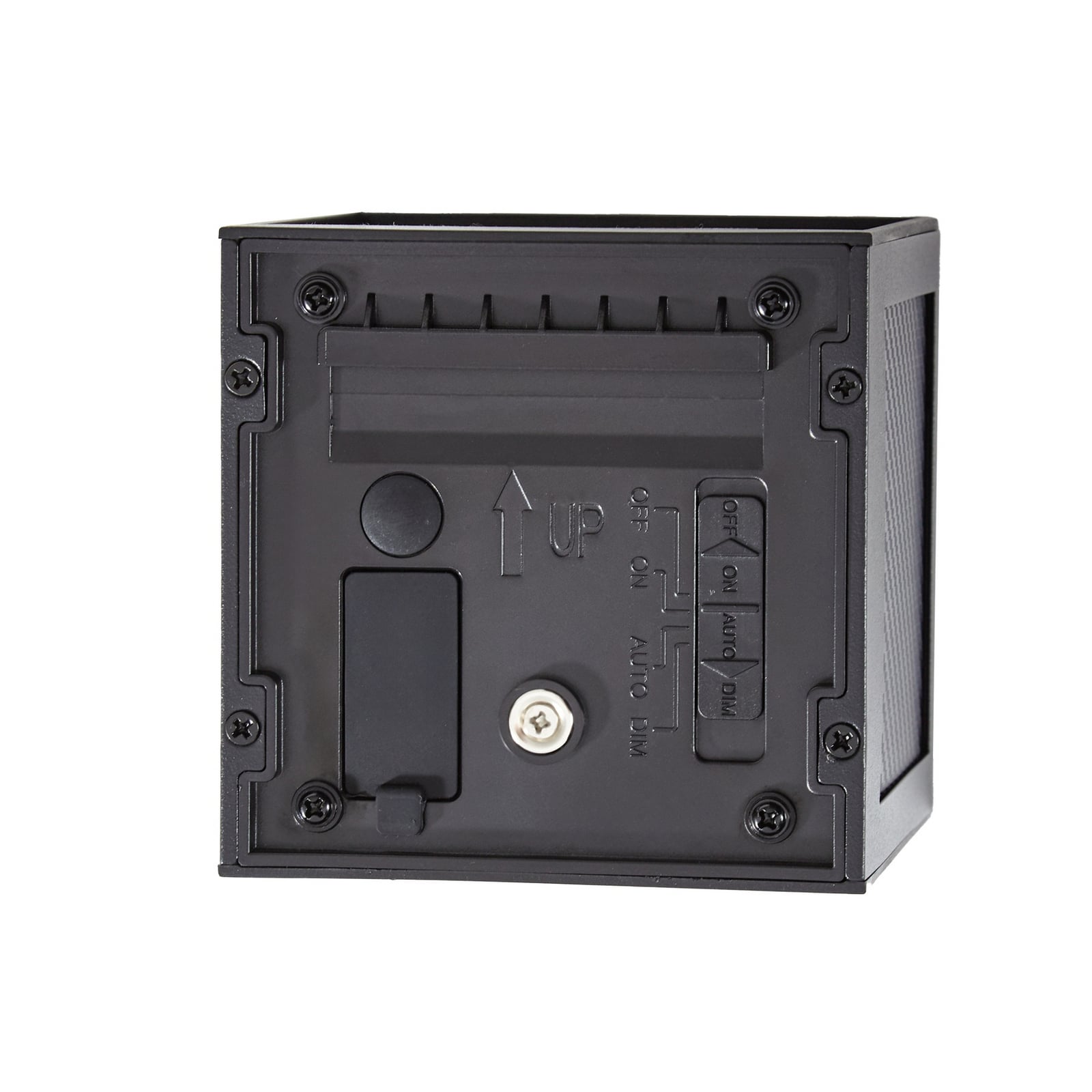 Applique murale solaire à LED Avvin, avec capteur, 10 x 10 cm, noire, IP65 -