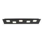 Plafoniera LED Quarter lunga 70 cm nera