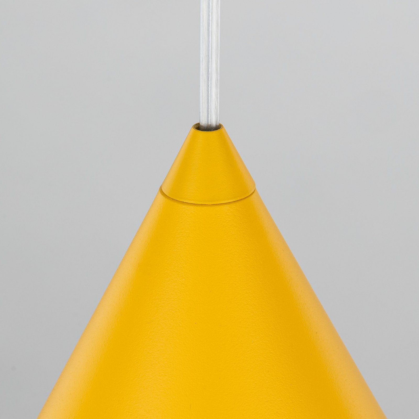 Cono pendant light, 1-bulb, Ø 25 cm, yellow, E27