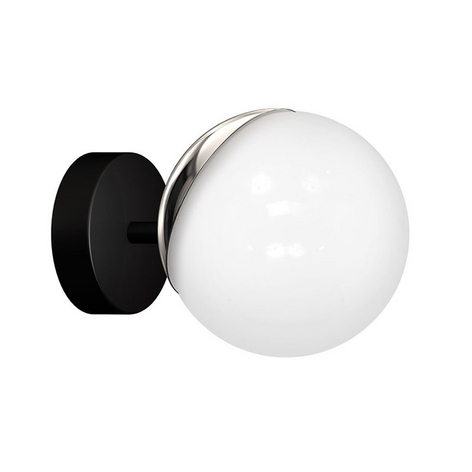 Wandleuchte Sfera 1-flammig Glas/chrom/schwarz