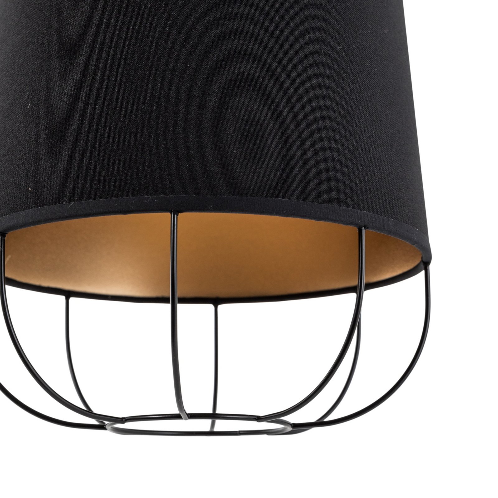 Hengelampe Lantern small, tekstil, metall, svart Hengelampe Lantern small, tekstil, metall, svart