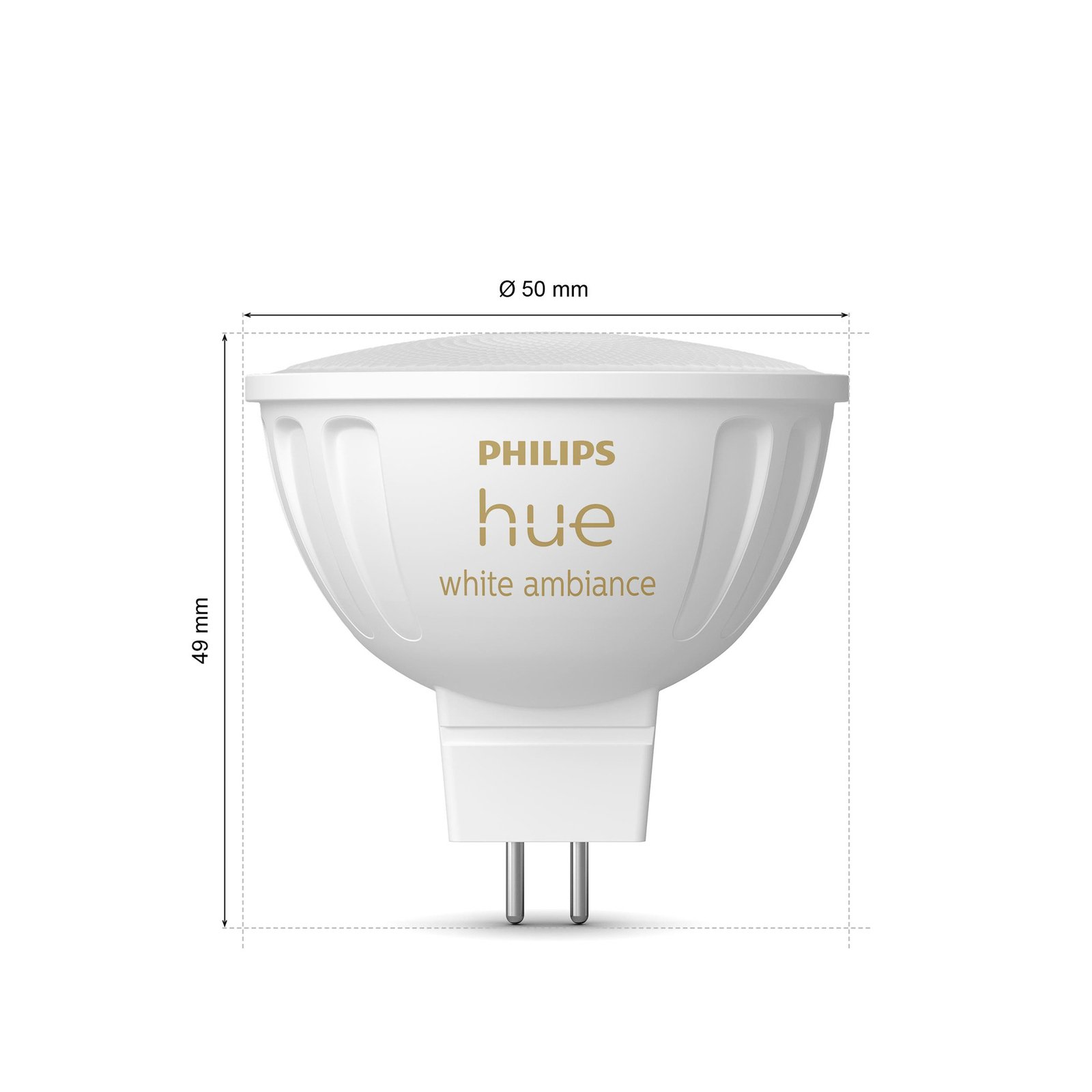Philips Hue White Ambiance LED 5,1W GU5,3 lot de 2