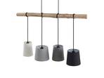 Hinai 4 Lustră Pendul Black/Grey/White - Lindby