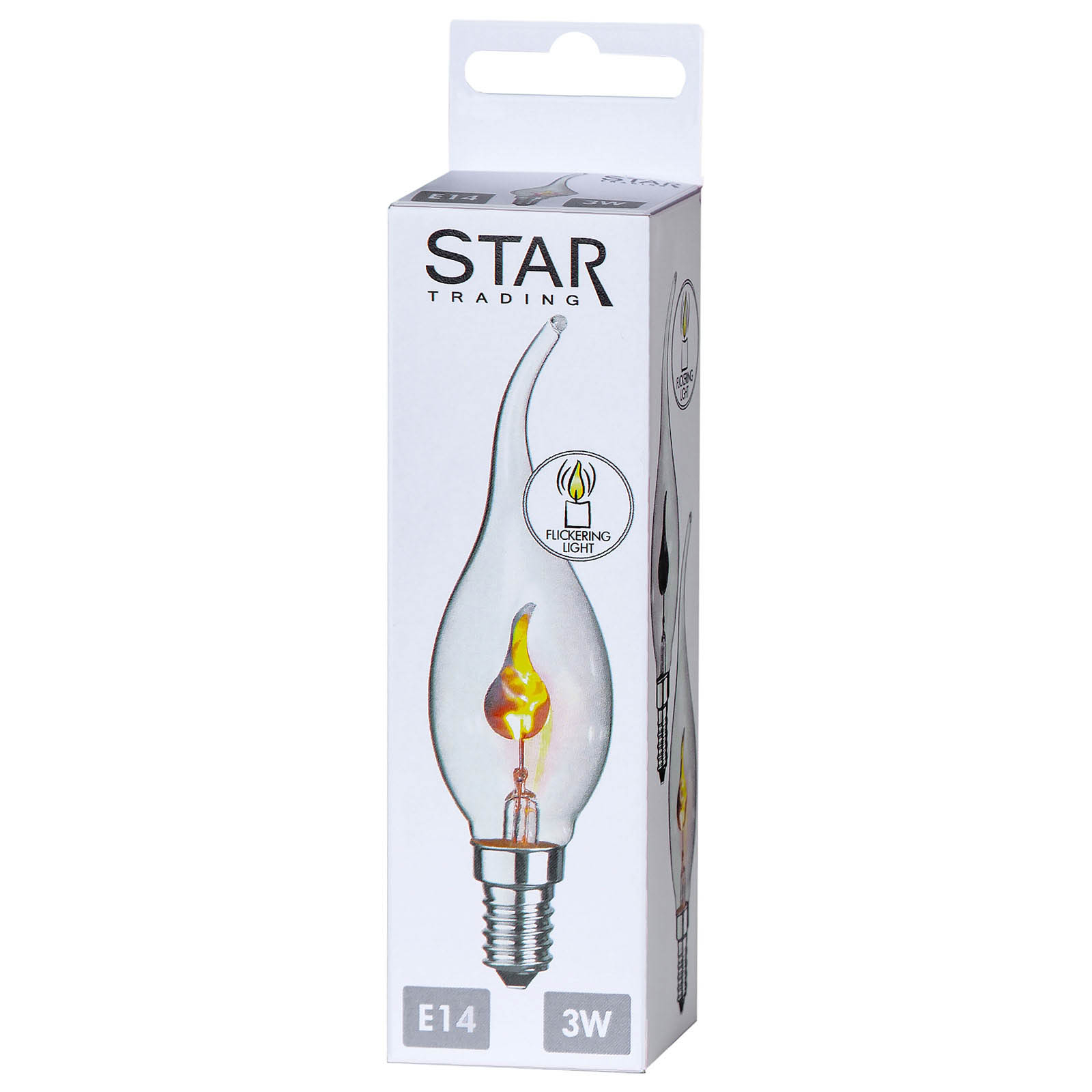 Flame tip LED bulb E14 3W flame effect