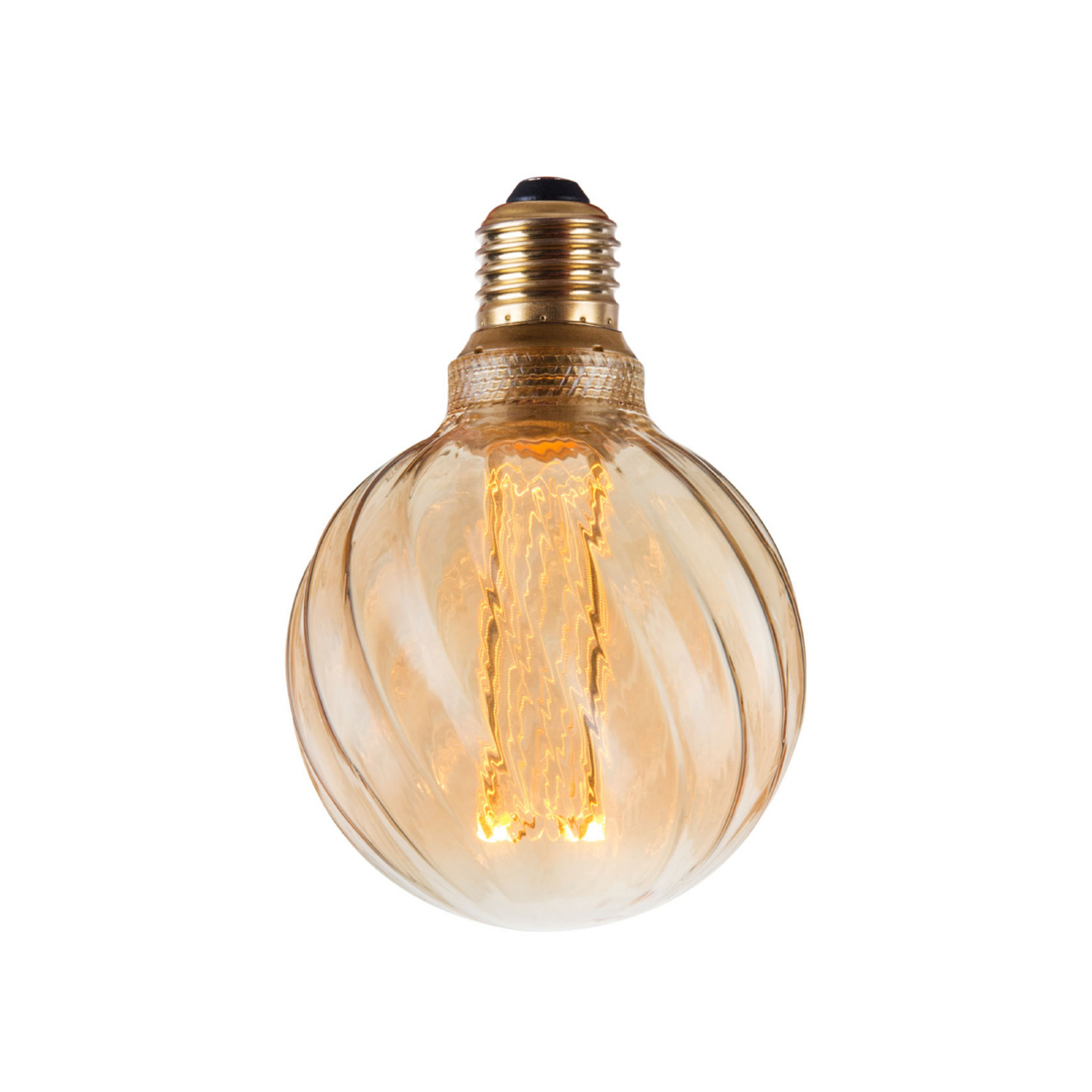 Colors Twist LED-lamppu G95, E27, keltainen, 1 800 K, 4 W – Halo Design