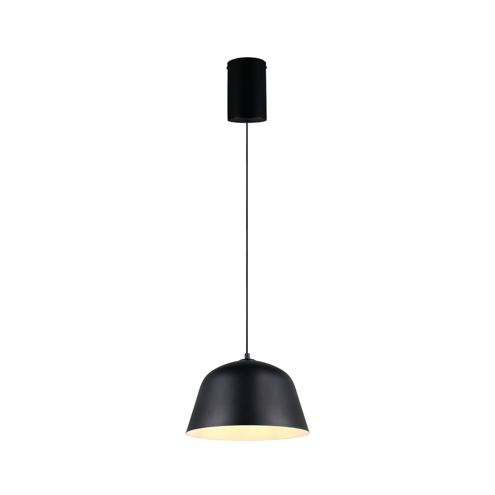 Hanglamp Tova, matzwart, Ø 30 cm, metaal, E27