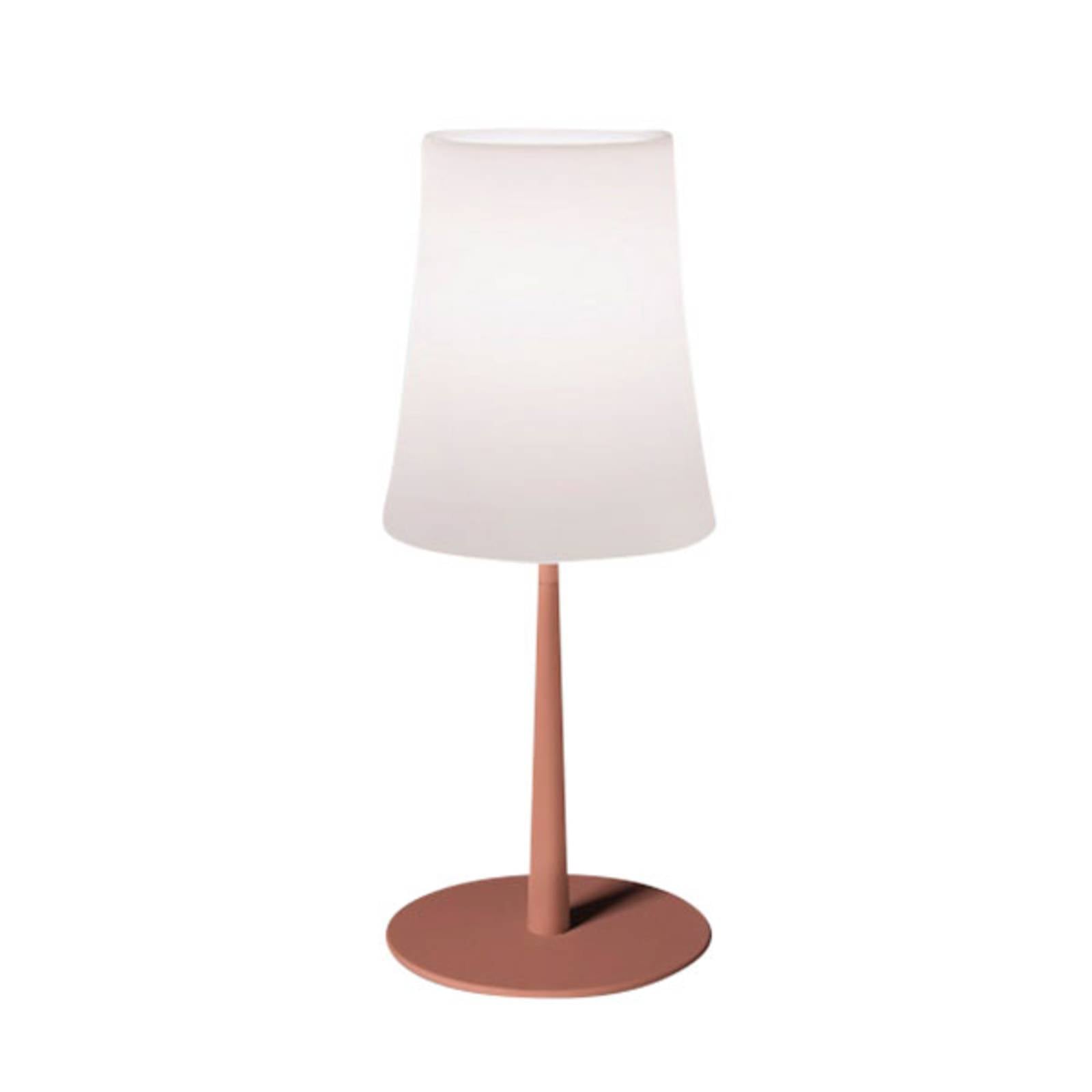 Foscarini Birdie Easy table lamp brick red, for Living / Dining Room, polycarbonate, painted steel, E27, 57 W, H: 43 cm