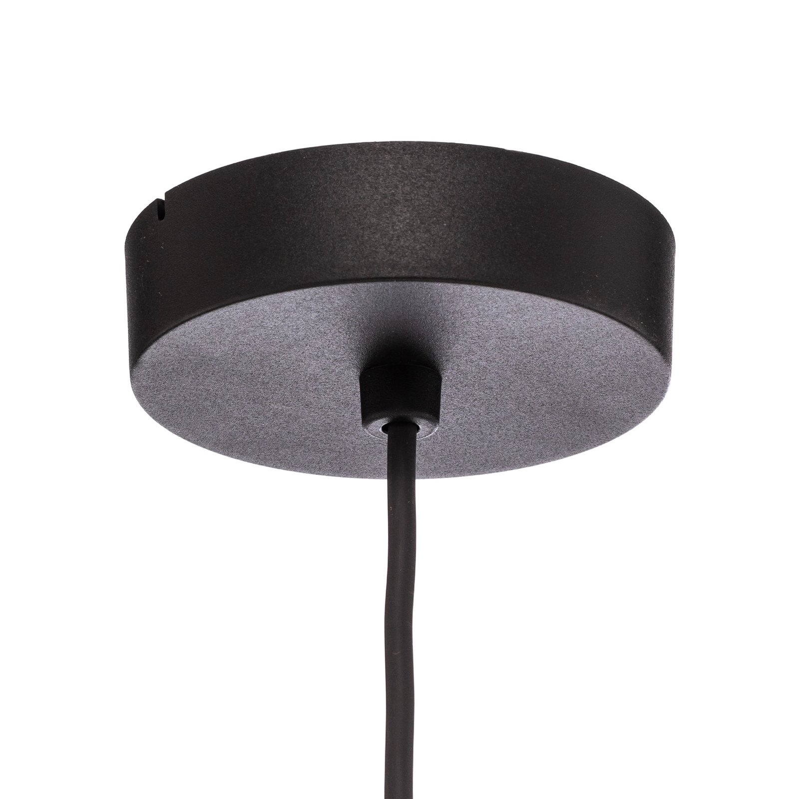 Viseća svjetiljka Harmony, crna, prirodna juta, Ø 40 cm