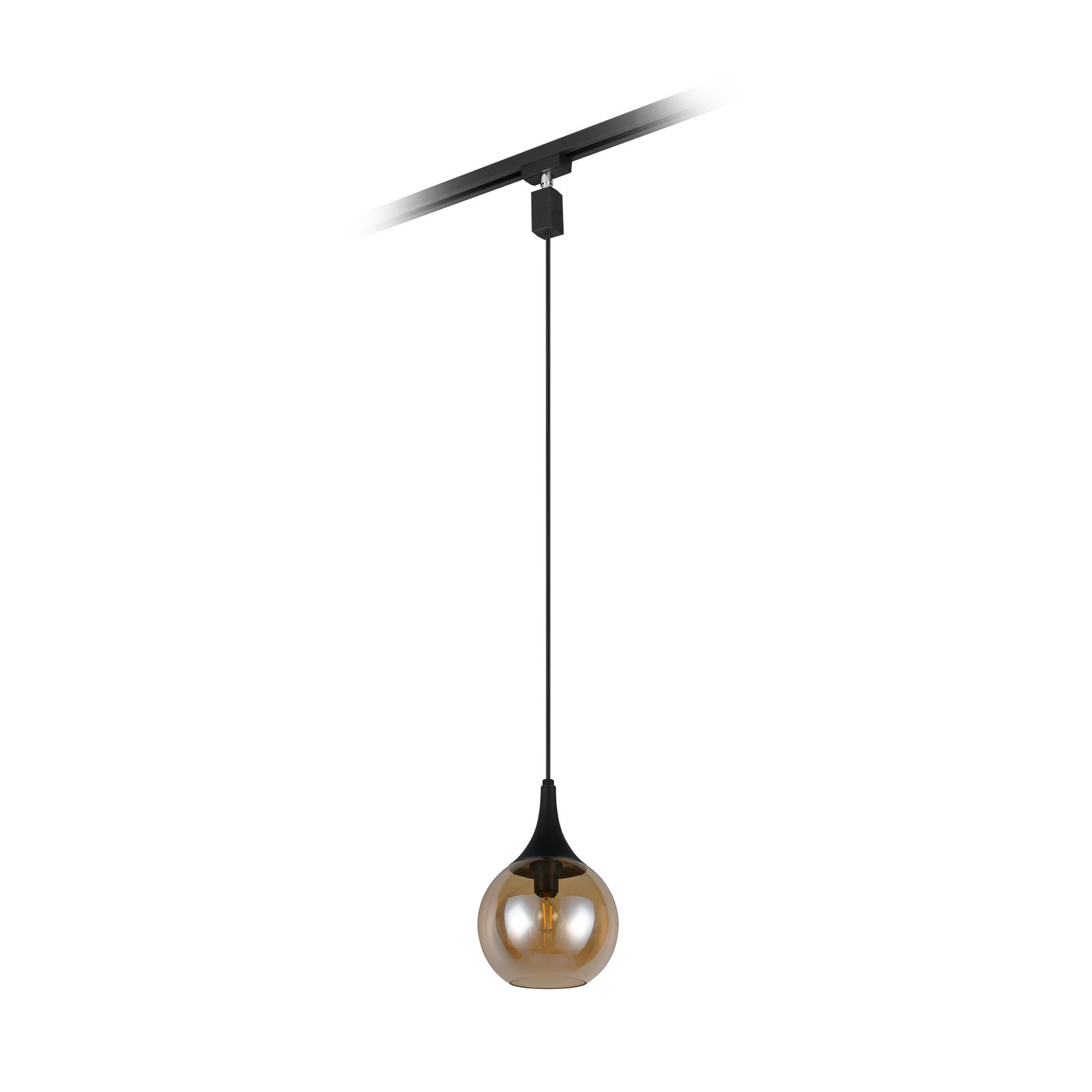 Schienen-Hängeleuchte Lumina für DUOline, amberfarben