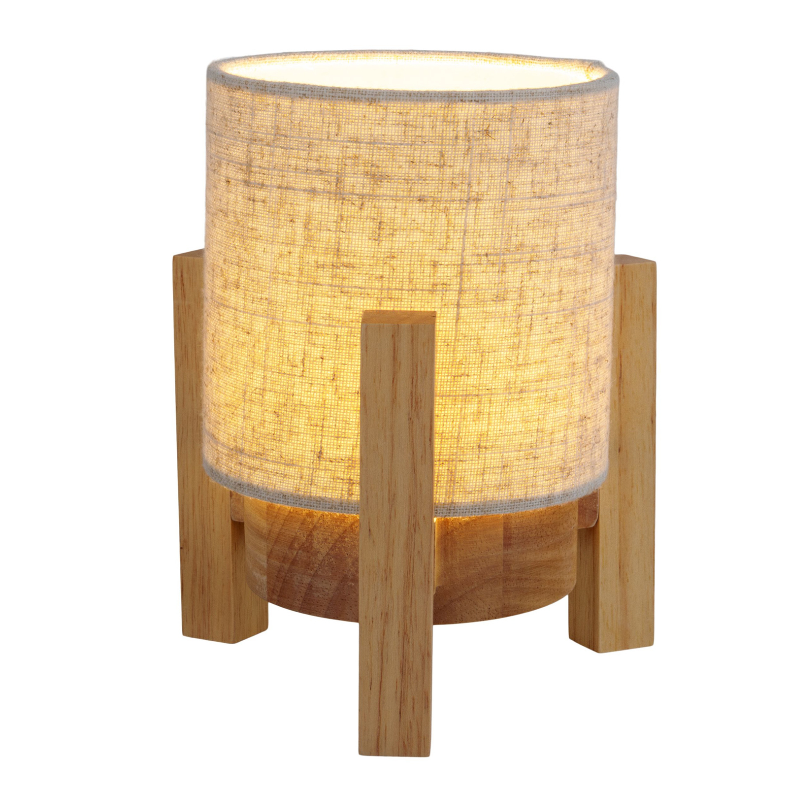 Lampe de table LED Madita, hauteur 19 cm, Natur/ lin