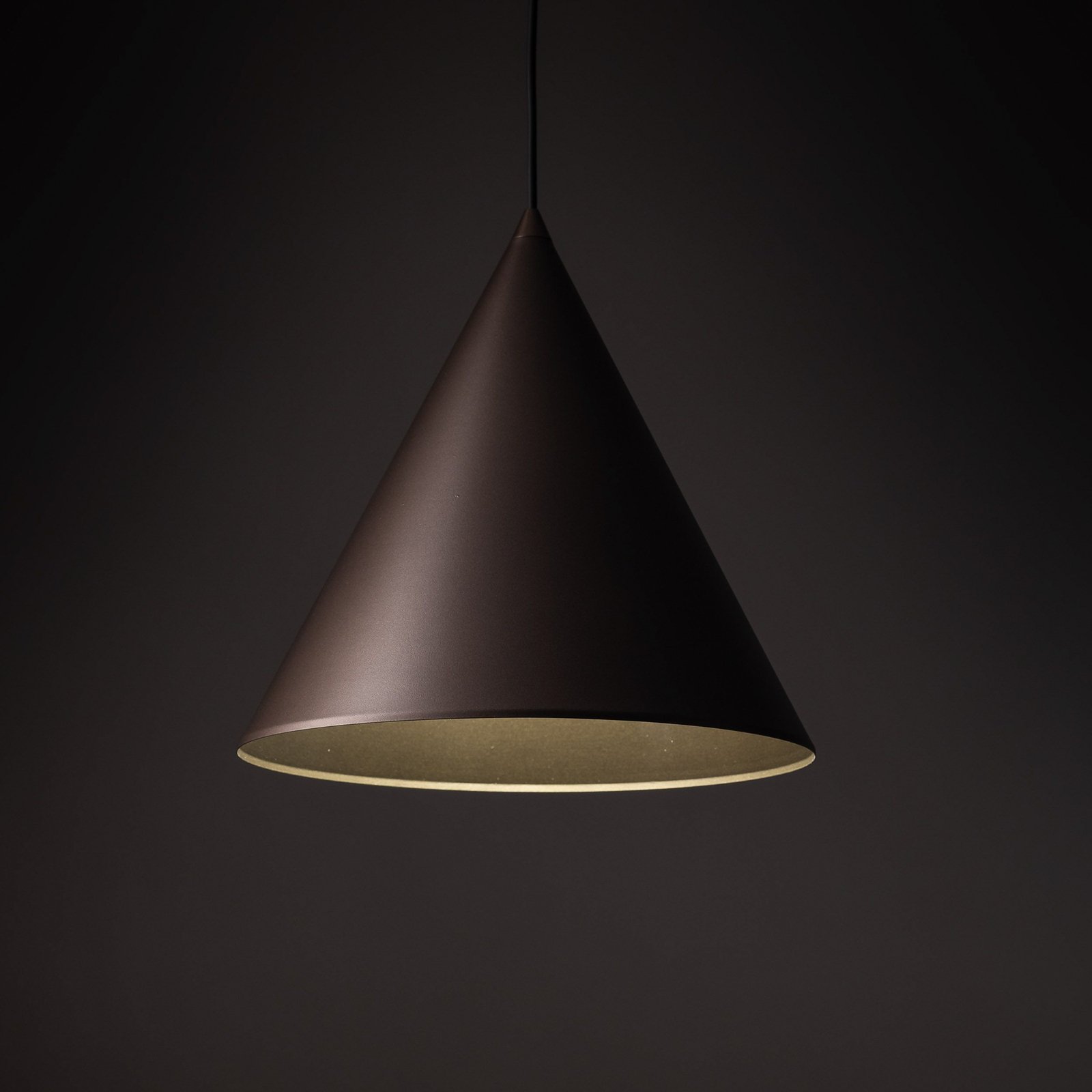 Viseća lampa Cono, jedna žarulja, Ø 32 cm, brončane boje