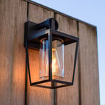 WEST-ulkoseinävalaisin, musta, korkeus 29 cm, metallia, IP44, E27
