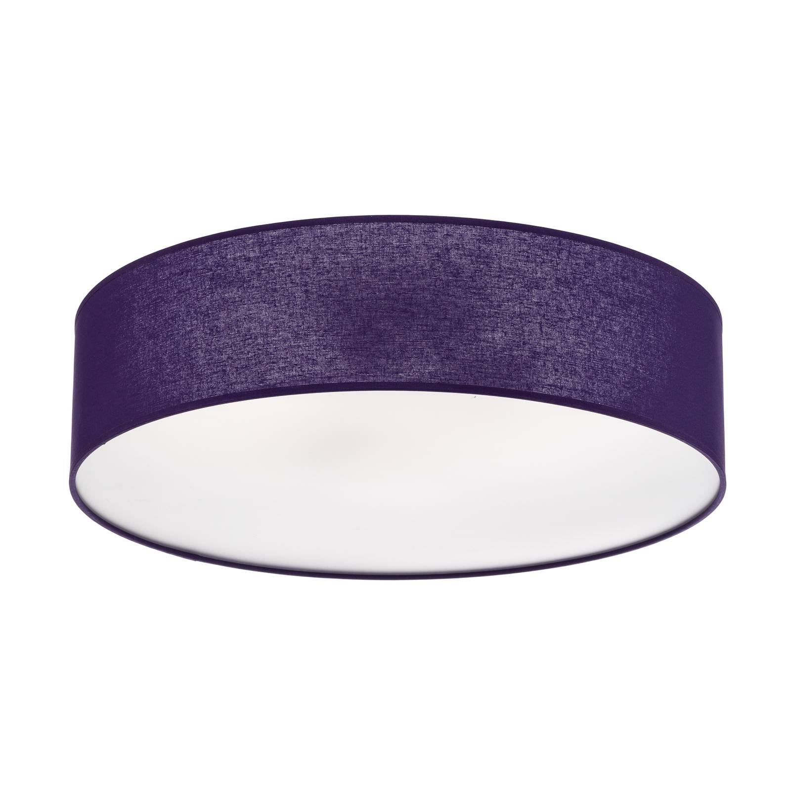 Euluna Roller Decke, Stoffschirm violett, Ø 50 cm