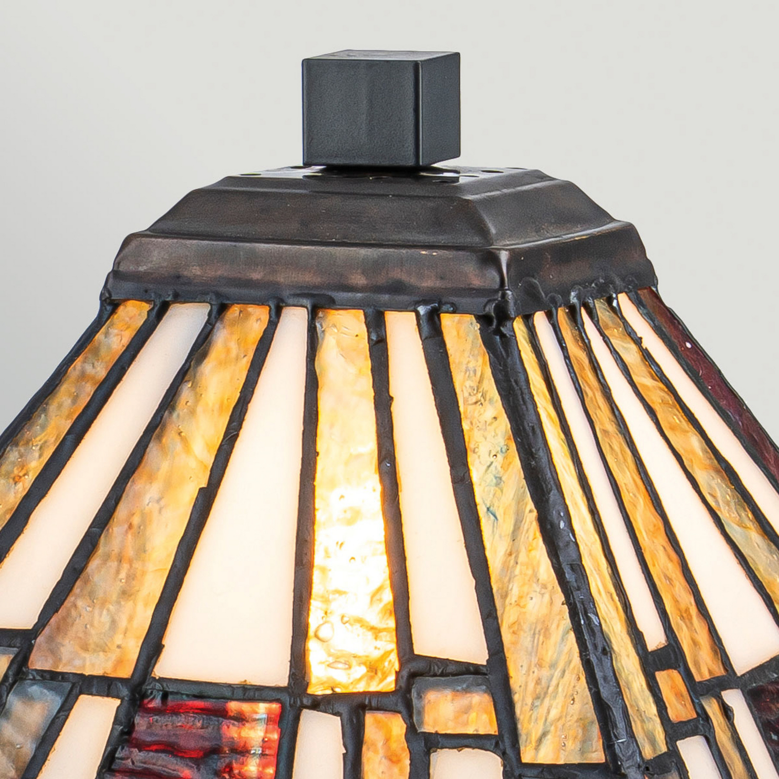 Inglenook table lamp, bronze/multicoloured, height 37 cm, metal/glass Inglenook table lamp, bronze/multicoloured, height 37 cm, metal/glass