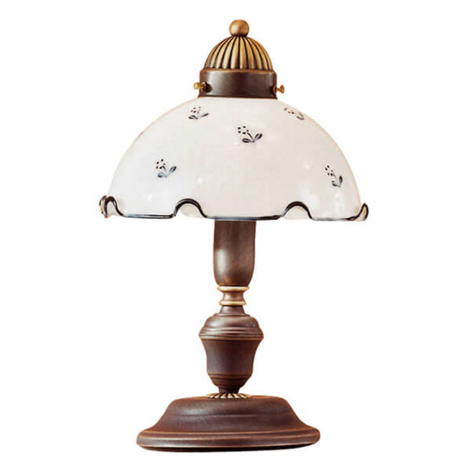 Decorative table lamp Nonna, white and blue