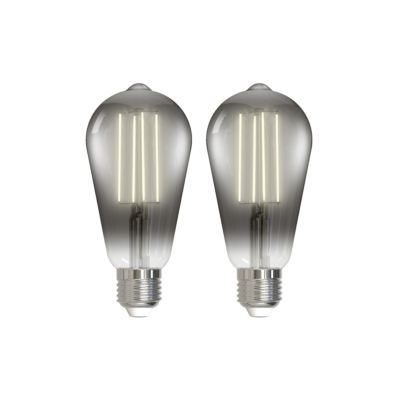 LUMMR Smart LED, 2er-Set, E27, ST64, rauchgrau, 4,9W, Tuya