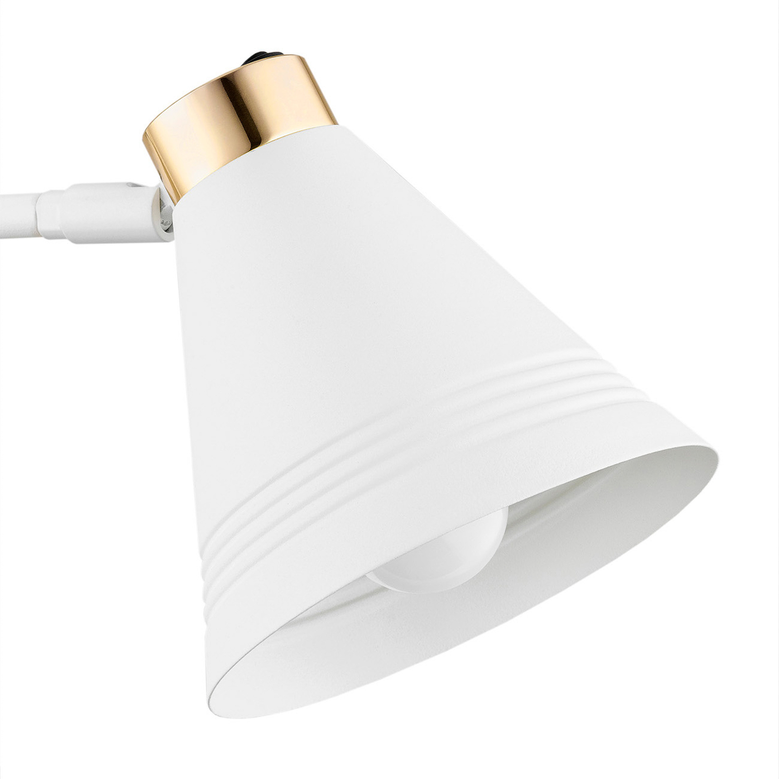 Avalone wall light, projection 34cm, white/brass