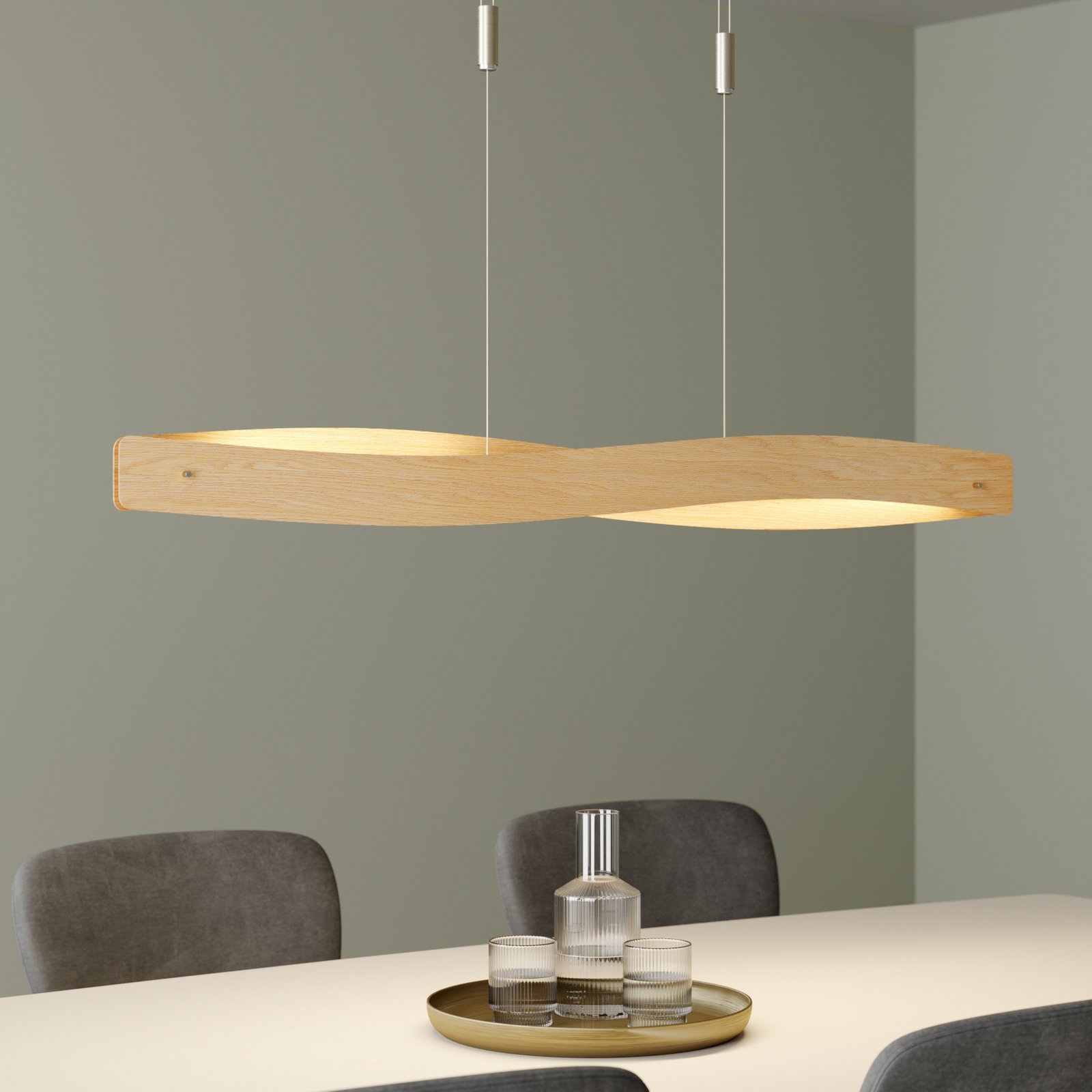 Lian Függőlámpa L119 Oak/Nickel - Lucande