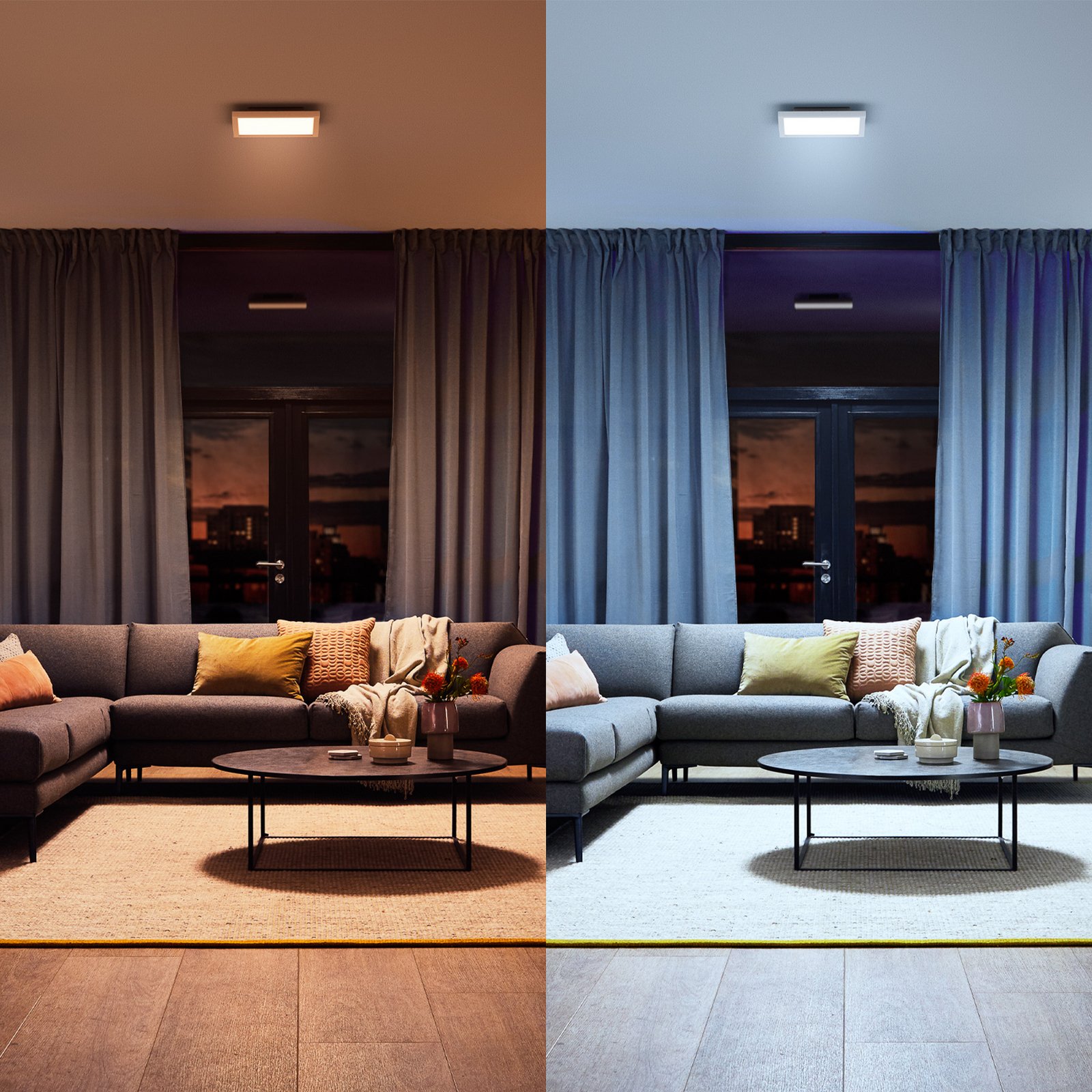 Panneau LED Philips Hue White Ambiance Aurelle, 30 x 30 cm, blanc